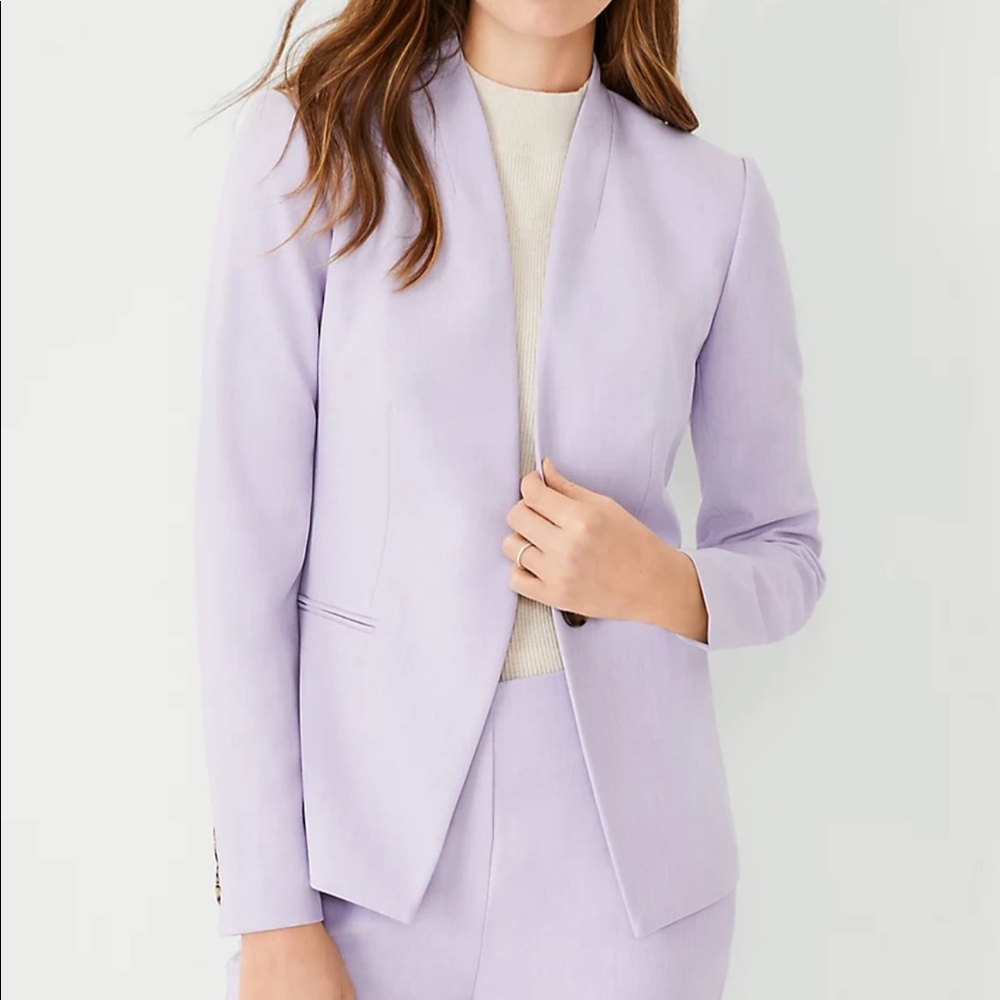 Ann Taylor lavender blazer size 0 petite
